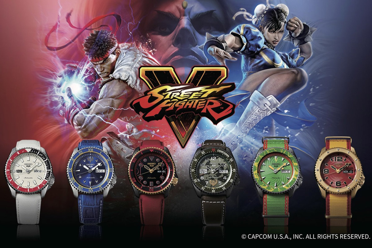 Seiko 5 Sports Street Fighter Watches Hadouken