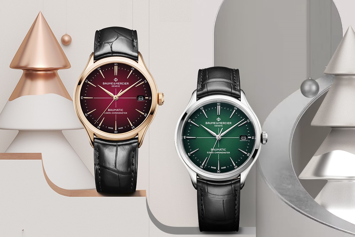 Clifton Baumatic: tutti i colori del Natale di Baume & Mercier