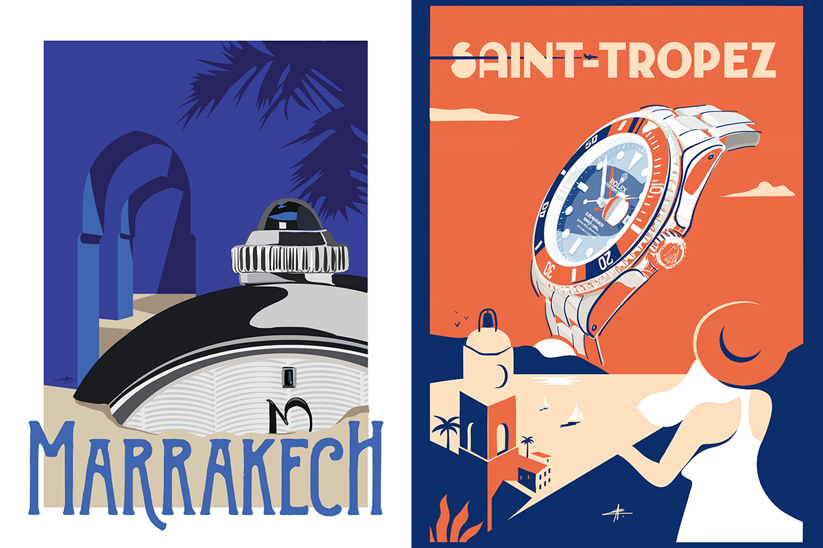 Altri due poster di Watchoniste: Marrakech e Saint-Tropez