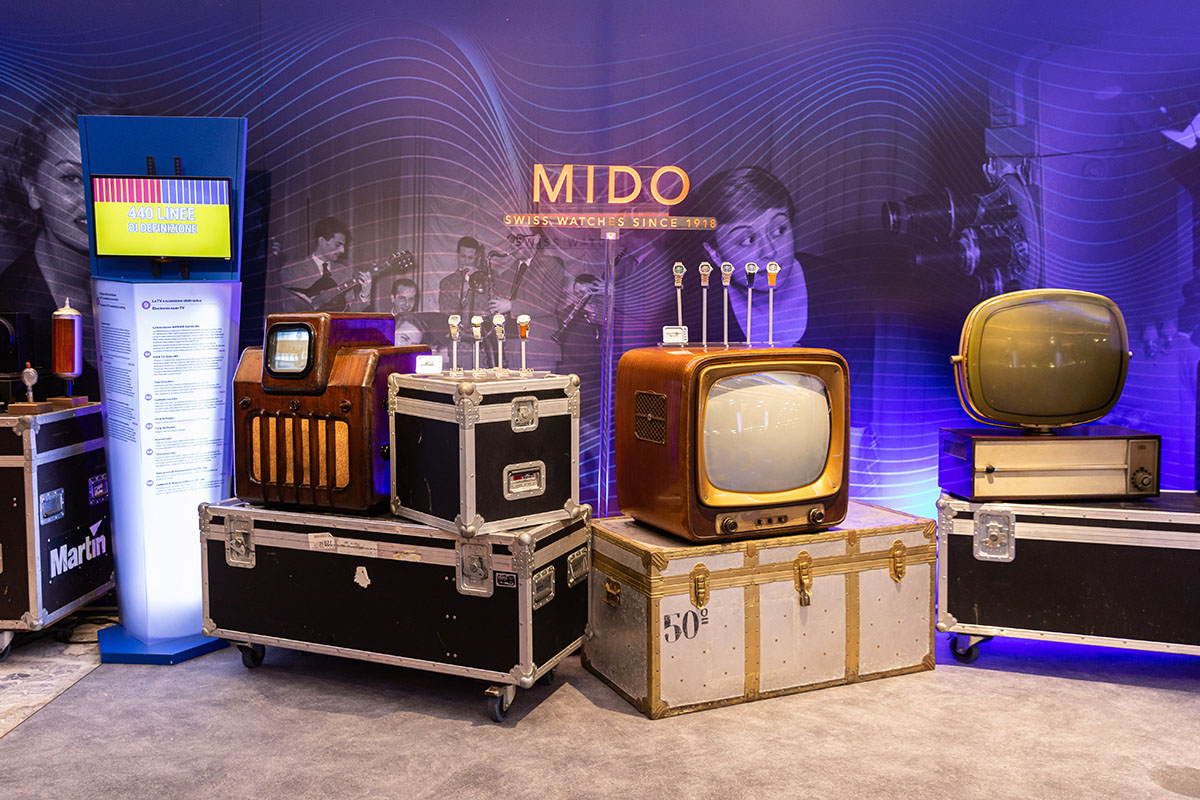 Il Mido Multifort Tv Big Date nell'allestimento al Museo della Rai