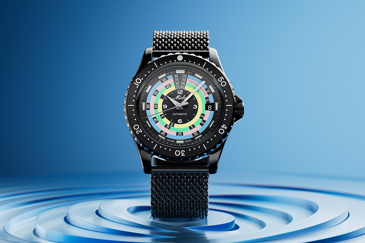 Ocean Star Decompression Timer 1961 Limited Edition: Mido in total black
