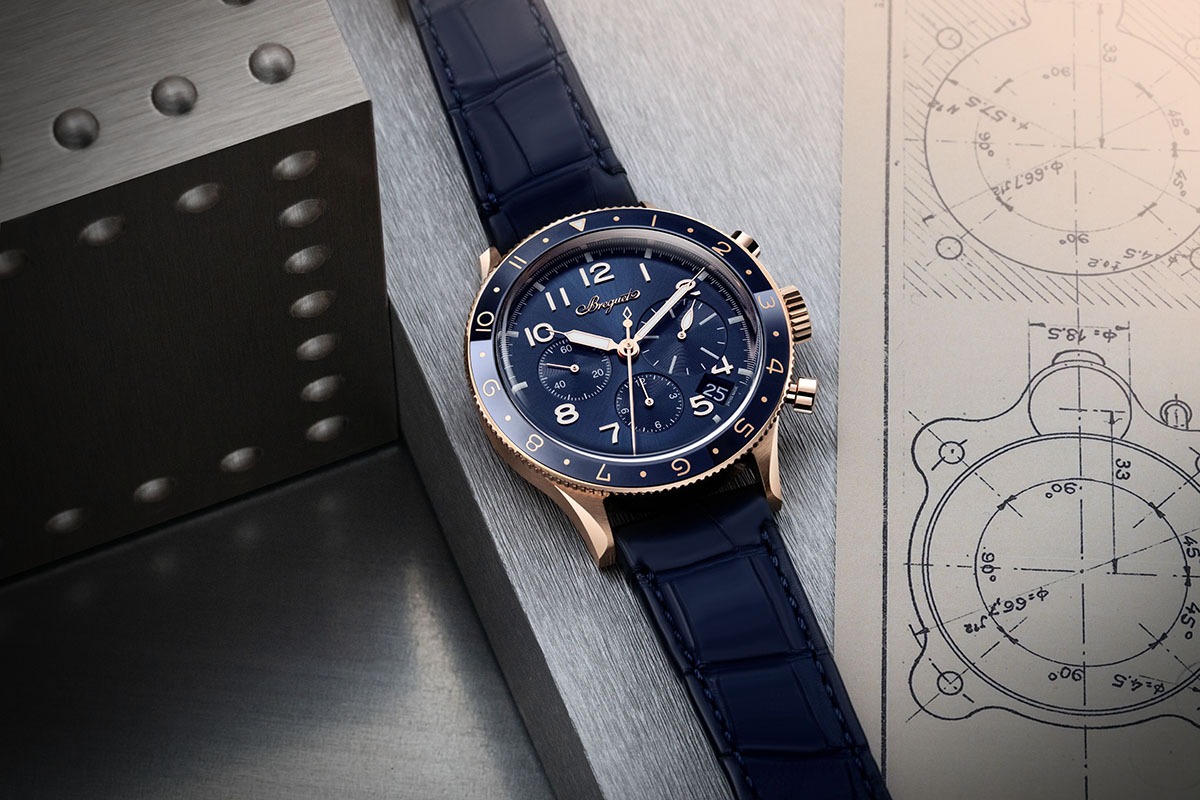 Type XX Chronographe 2067, in volo con Breguet