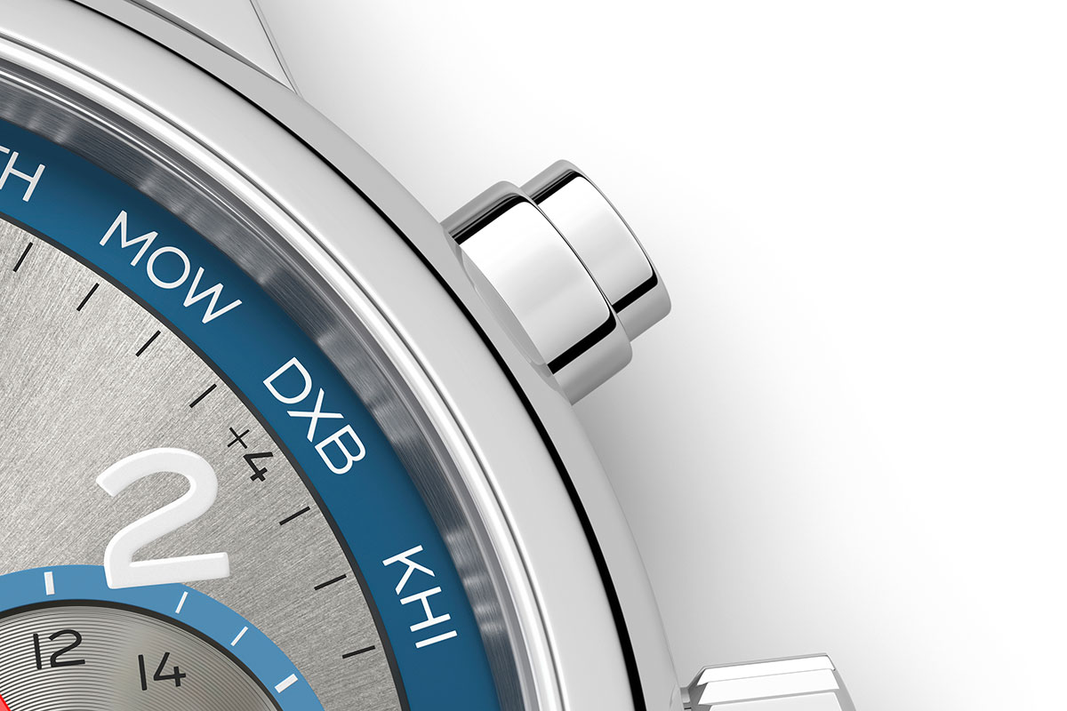 Il pulsante del Club Sport neomatik Worldtimer