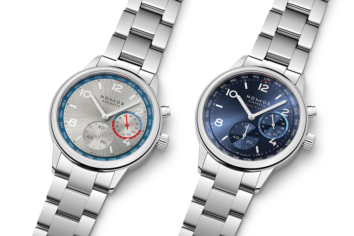 Le due versioni "di serie" del Club Sport neomatik Worldtimer