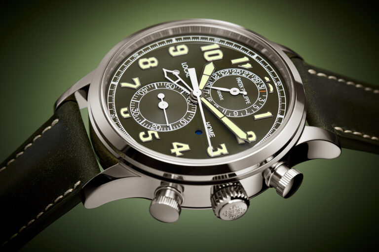 Patek Philippe 5924G cronografo Calatrava Pilot verde kaki
